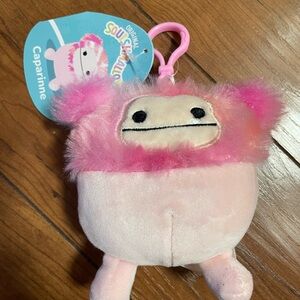 Squishmallows Pink Caparinne Bigfoot Plush Clip